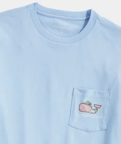 Tees<Vineyard Vines Oktoberfest Whale Long-Sleeve Pocket Tee Jake Blue