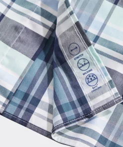 Button-Down Shirts<Vineyard Vines On-The-Go brrr° Plaid Shirt Blch Aqua Plaid