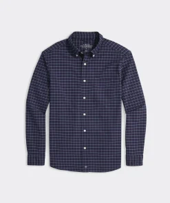 Button-Down Shirts<Vineyard Vines On-The-Go brrrº Tattersall Shirt Blue Blazer