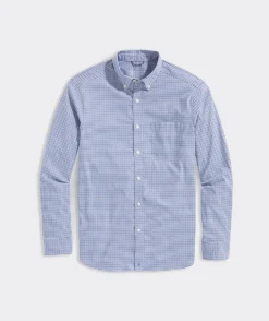 Button-Down Shirts<Vineyard Vines On-The-Go brrrÂș Tattersall Shirt Maritime-Blue