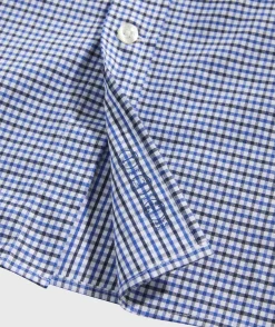 Button-Down Shirts<Vineyard Vines On-The-Go brrrº Tattersall Shirt Maritime-Blue