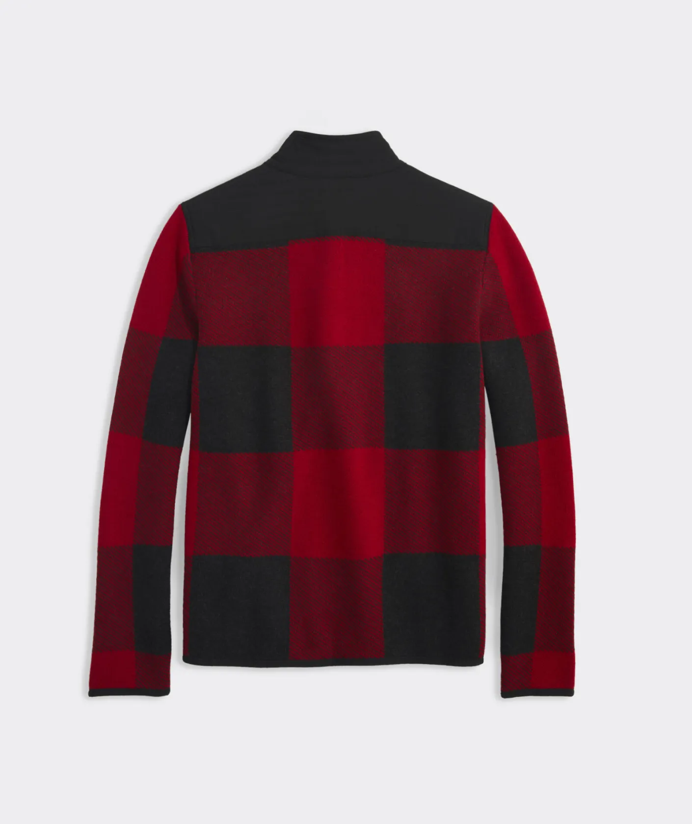 Sweaters<Vineyard Vines On-The-Go Buffalo Check Quarter-Snap Mockneck Sweater Red Velvet