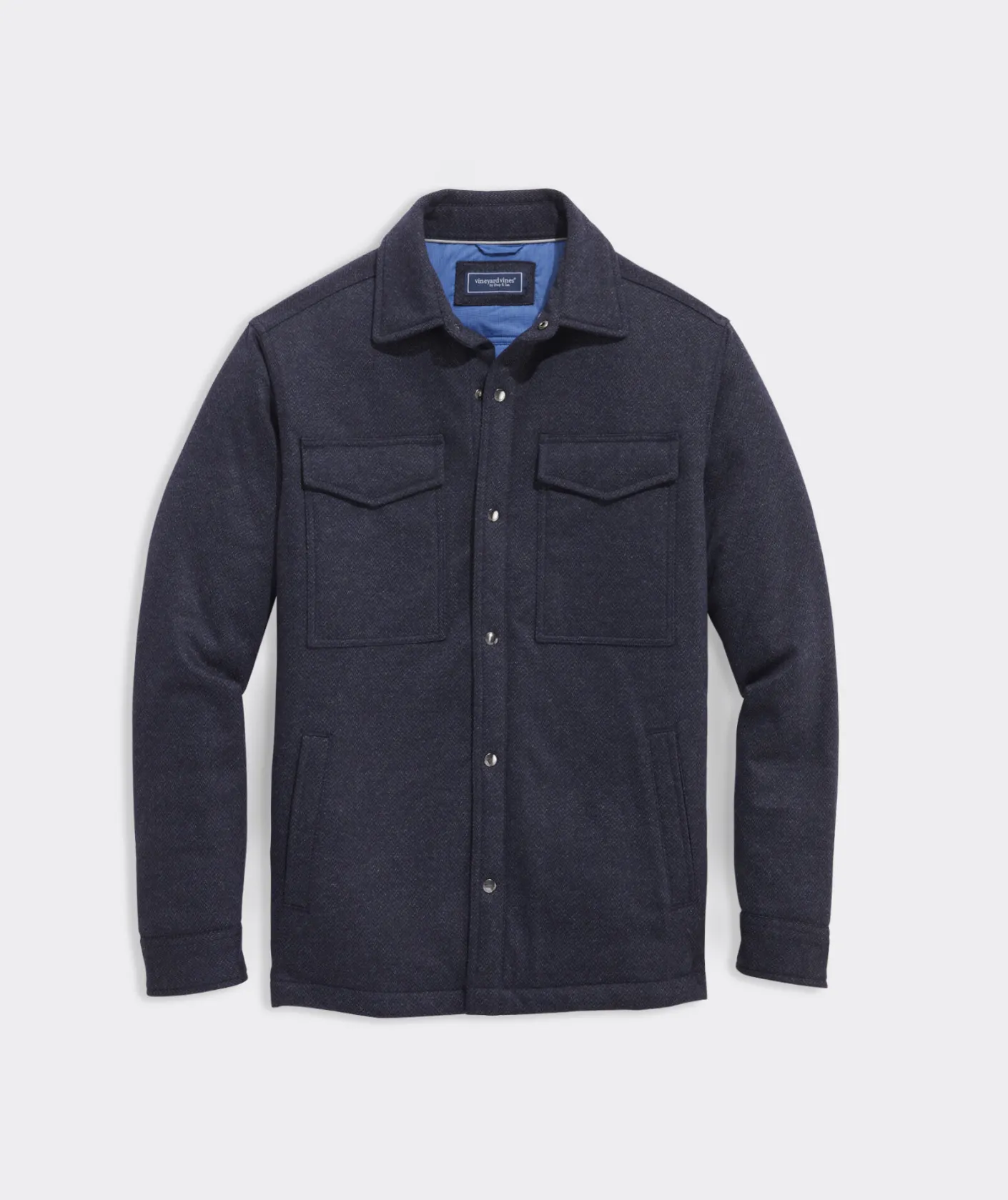 Jackets & Vests<Vineyard Vines On-The-Go Insulated Shirt Jacket Hringbone Naut Navy
