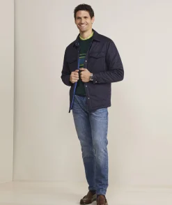 Jackets & Vests<Vineyard Vines On-The-Go Insulated Shirt Jacket Hringbone Naut Navy