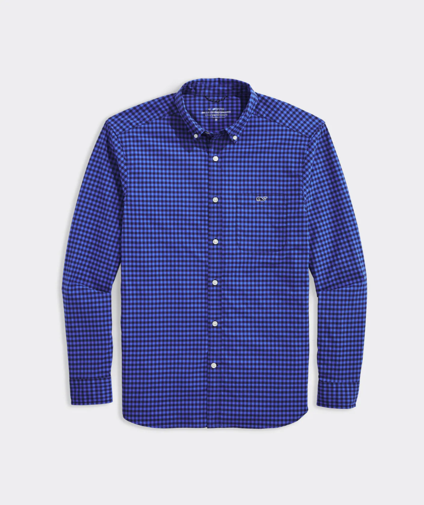 Button-Down Shirts<Vineyard Vines On-The-Go Nylon Gingham Shirt Ging Nautical Navy