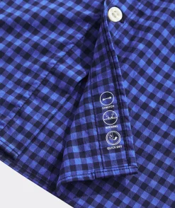 Button-Down Shirts<Vineyard Vines On-The-Go Nylon Gingham Shirt Ging Nautical Navy