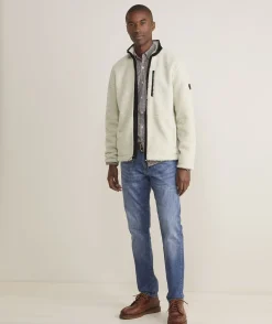 Jackets & Vests<Vineyard Vines On-The-Go Sherpa Full-Zip Jacket Stone