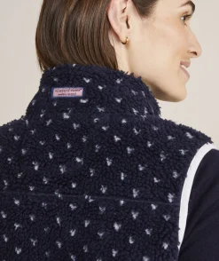 Jackets & Vests<Vineyard Vines Oversized Printed Puffer Vest Green Meadow