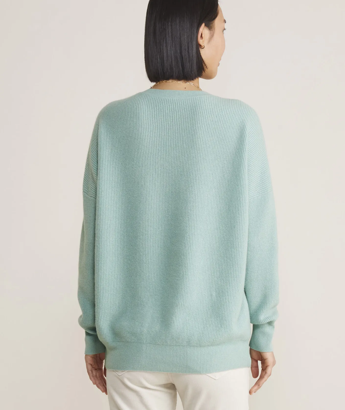 Sweaters<Vineyard Vines Oversized Ribbed Luxe Crewneck Sweater Mint Sprig