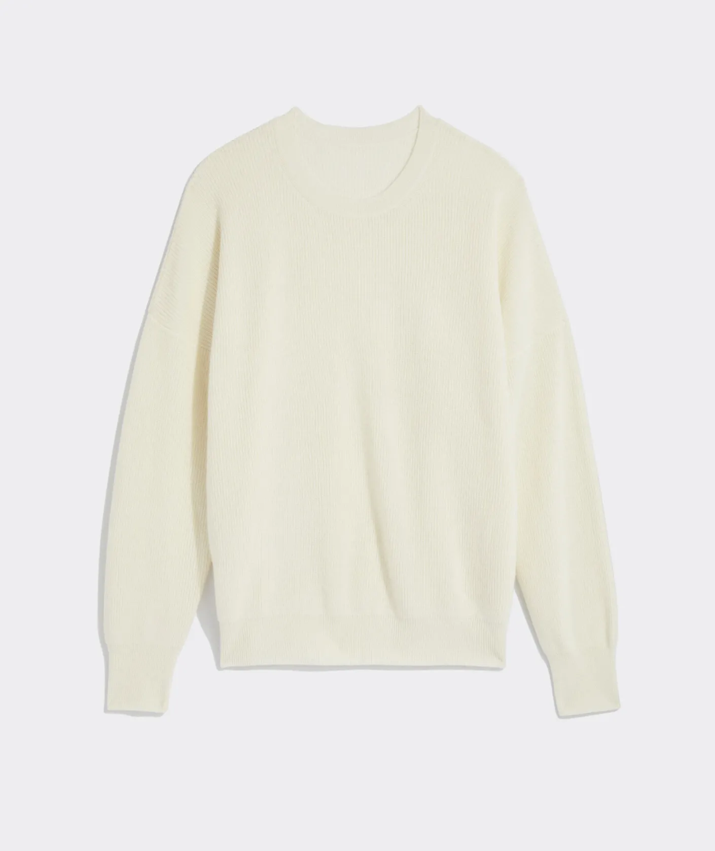 Sweaters<Vineyard Vines Oversized Ribbed Luxe Crewneck Sweater White Cap Grey