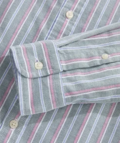 Button-Down Shirts<Vineyard Vines Oxford Stripe Shirt Stp Turf Green