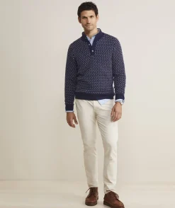 Sweaters<Vineyard Vines Oysterman Birdseye Sweater Nautical Navy