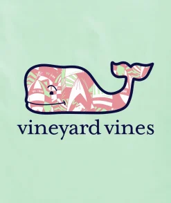 Mens|Tees<Vineyard Vines Palm Leaves Sunset Scene Short-Sleeve Dunes Tee Stone Heather