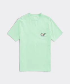 Mens|Tees<Vineyard Vines Palm Leaves Sunset Scene Short-Sleeve Dunes Tee Stone Heather