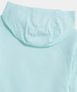 Tees<Vineyard Vines Palm Tree Surf Logo Long-Sleeve Harbor Performance Tee Is Paradise Heather