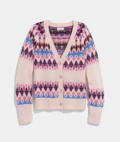 Sweaters<Vineyard Vines Patchwork Fair Isle Mockneck Sweater Marshmallow