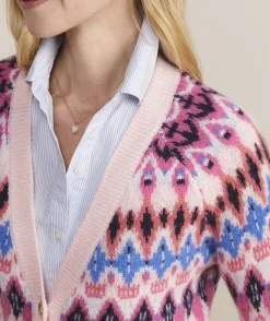 Sweaters<Vineyard Vines Patchwork Fair Isle Mockneck Sweater Marshmallow