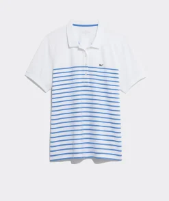 Polos<Vineyard Vines Performance Sleeveless Polo Deep Bay Heather