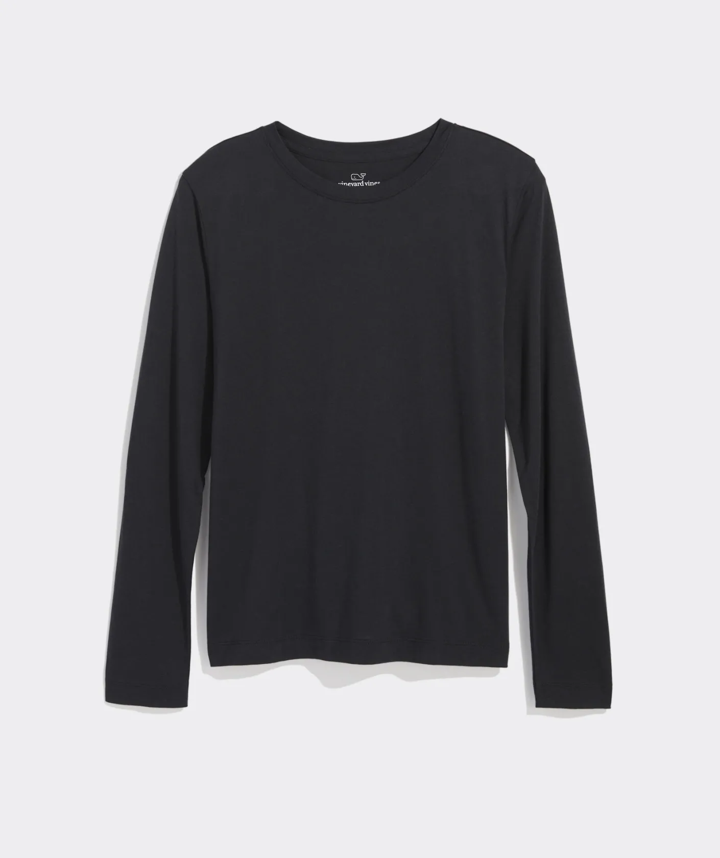 Tees<Vineyard Vines Pima Cotton Long-Sleeve Crewneck Tee Oatmeal Hthr