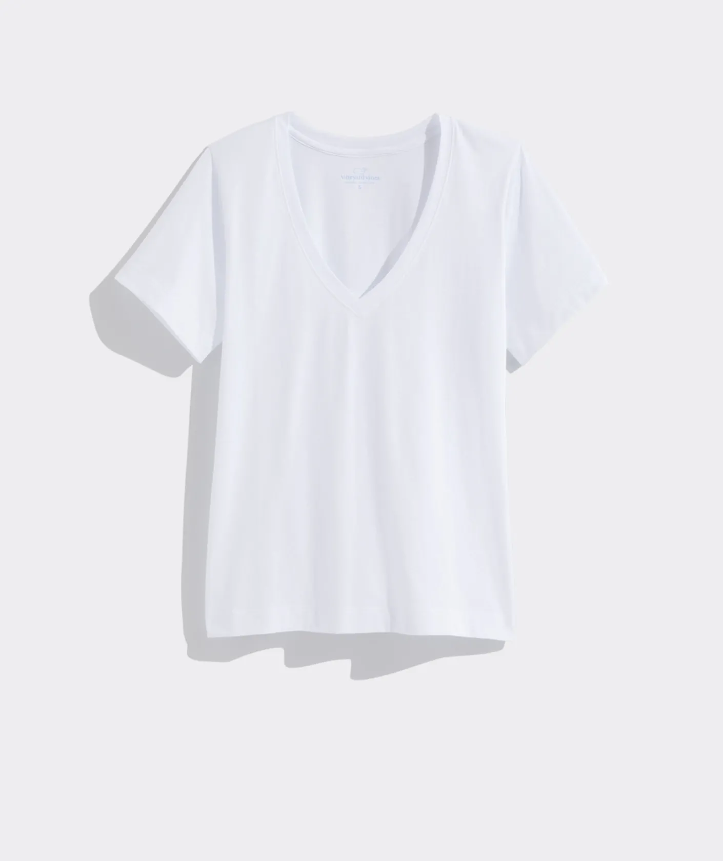 Tees<Vineyard Vines Pima Cotton V-Neck Tee Stripe - Navy/White