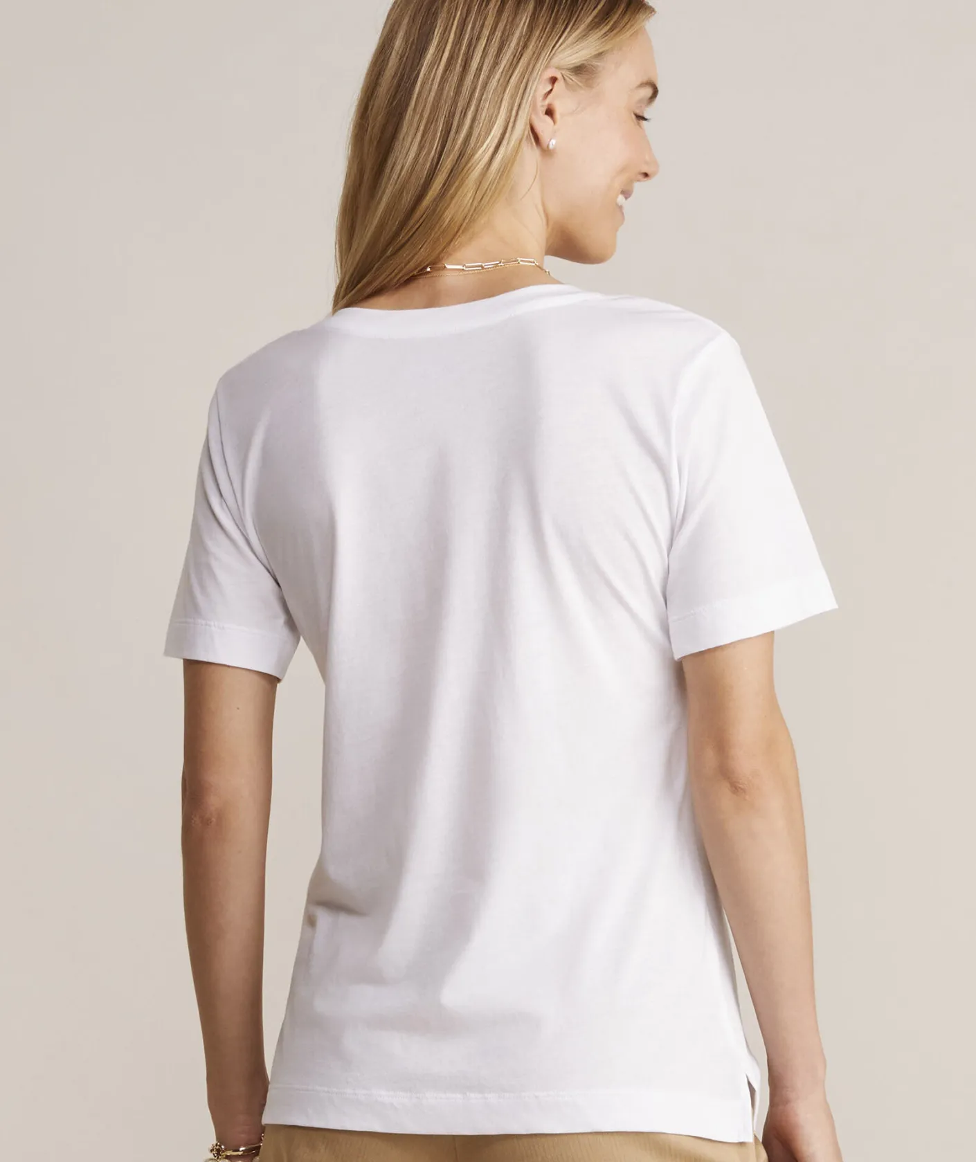 Tees<Vineyard Vines Pima Cotton V-Neck Tee Stripe - Navy/White