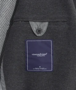 Blazers<Vineyard Vines Pique Knit Blazer Charcoal