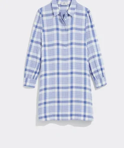 Dresses & Skirts<Vineyard Vines Plaid Popover Dress DW Plaid- Calm Water