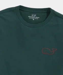 Tees<Vineyard Vines Plaid Whale Long-Sleeve Tee Charleston Green