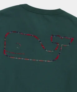 Tees<Vineyard Vines Plaid Whale Long-Sleeve Tee Charleston Green