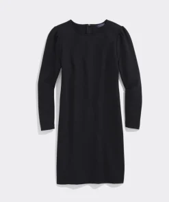 Dresses & Skirts<Vineyard Vines Ponte Puff-Sleeve Dress Jet Black