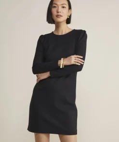 Dresses & Skirts<Vineyard Vines Ponte Puff-Sleeve Dress Jet Black