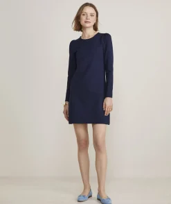 Dresses & Skirts<Vineyard Vines Ponte Puff-Sleeve Dress Nautical Navy