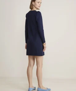 Dresses & Skirts<Vineyard Vines Ponte Puff-Sleeve Dress Nautical Navy