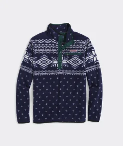 Sweatpants & Sweatshirts<Vineyard Vines Printed Harbor Fleece Quarter-Snap Nautical Navy