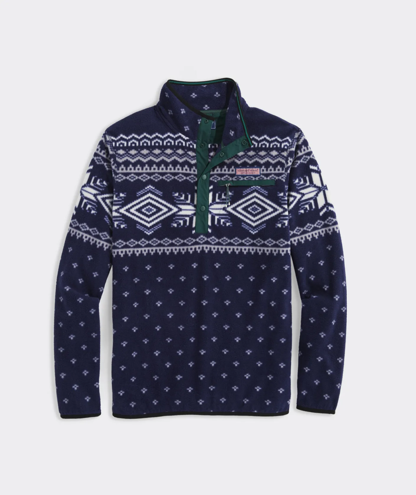 Sweatpants & Sweatshirts<Vineyard Vines Printed Harbor Fleece Quarter-Snap Nautical Navy
