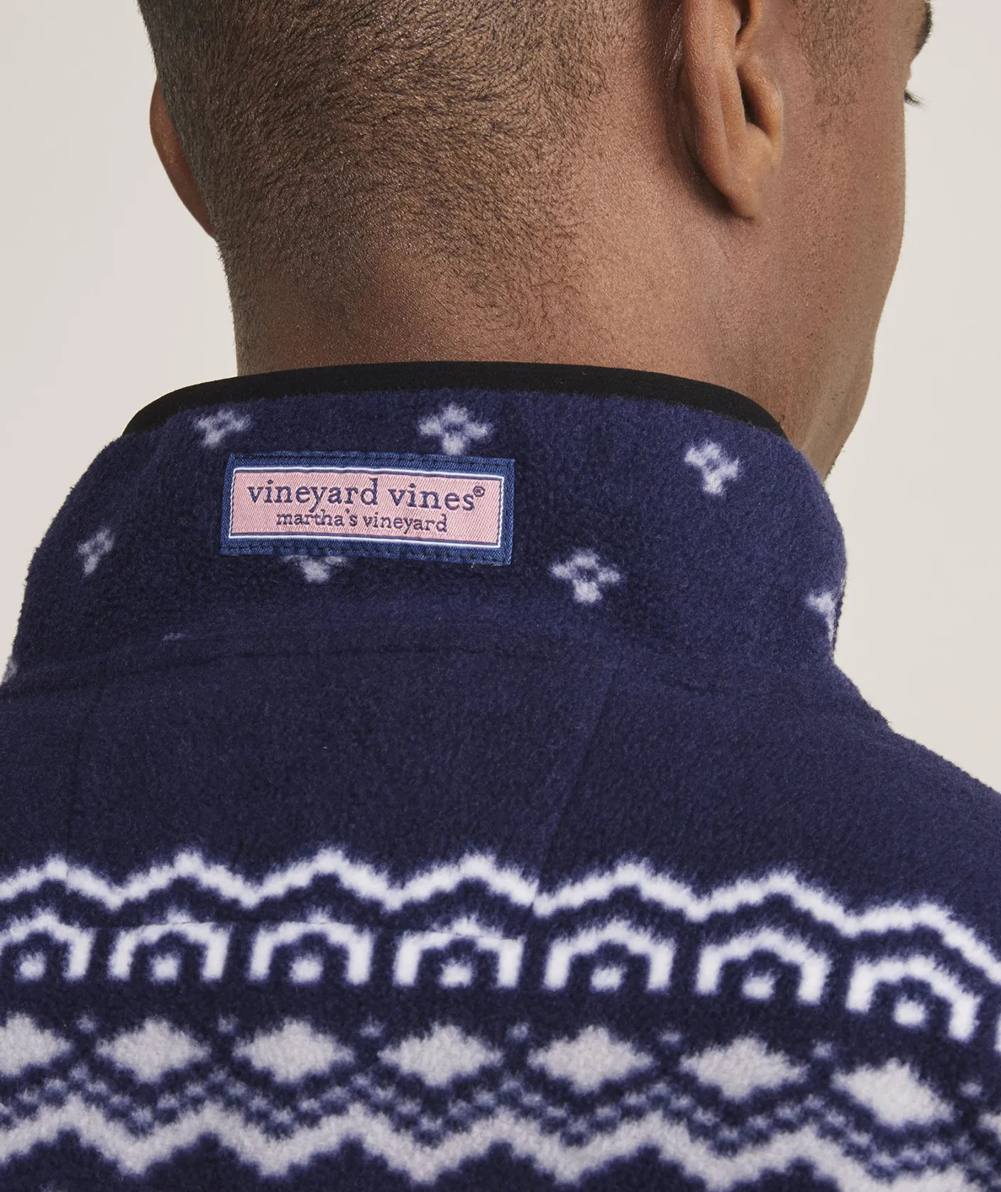 Sweatpants & Sweatshirts<Vineyard Vines Printed Harbor Fleece Quarter-Snap Nautical Navy