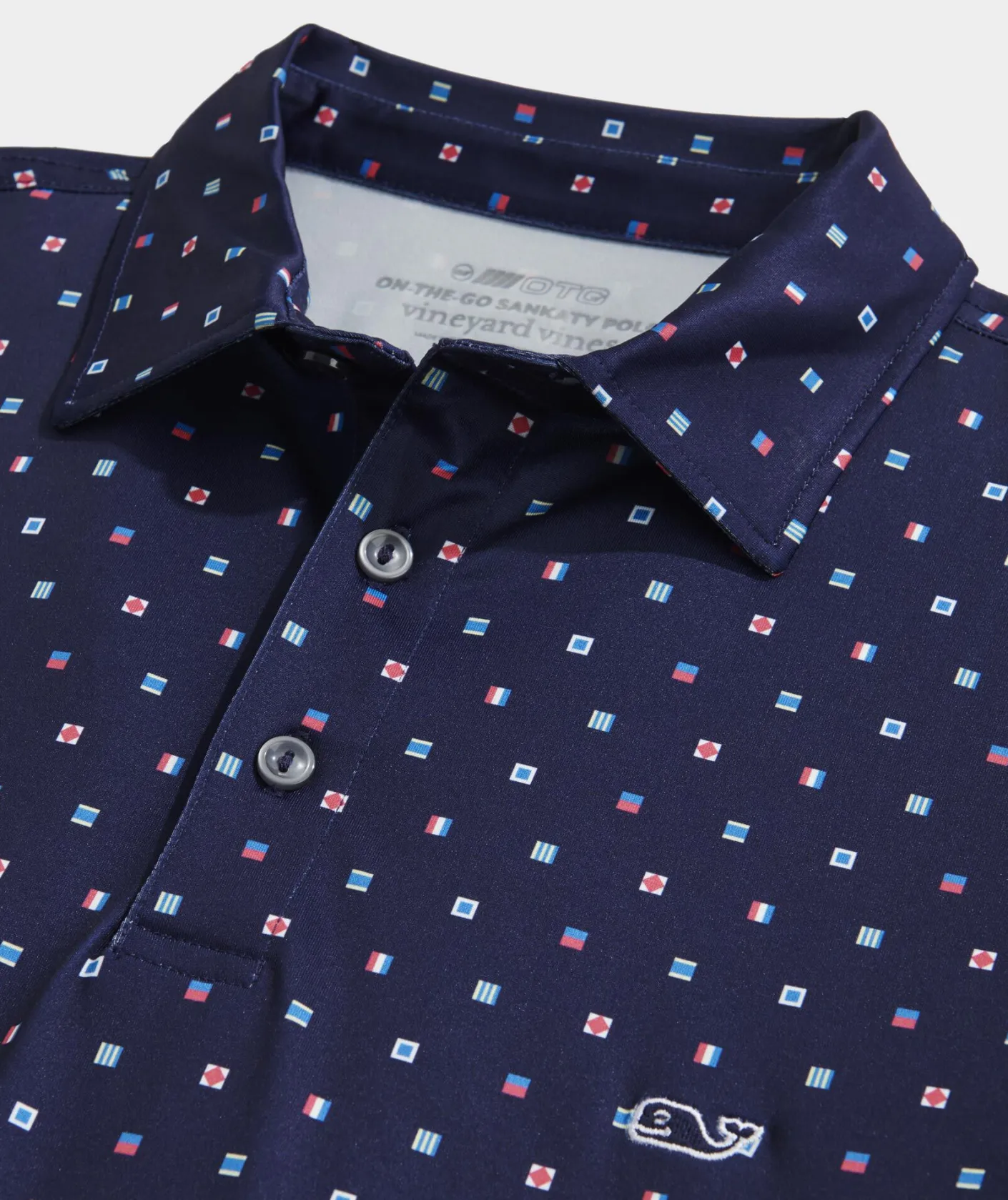 Polos<Vineyard Vines Printed Sankaty Polo Burgee-Nautical Navy