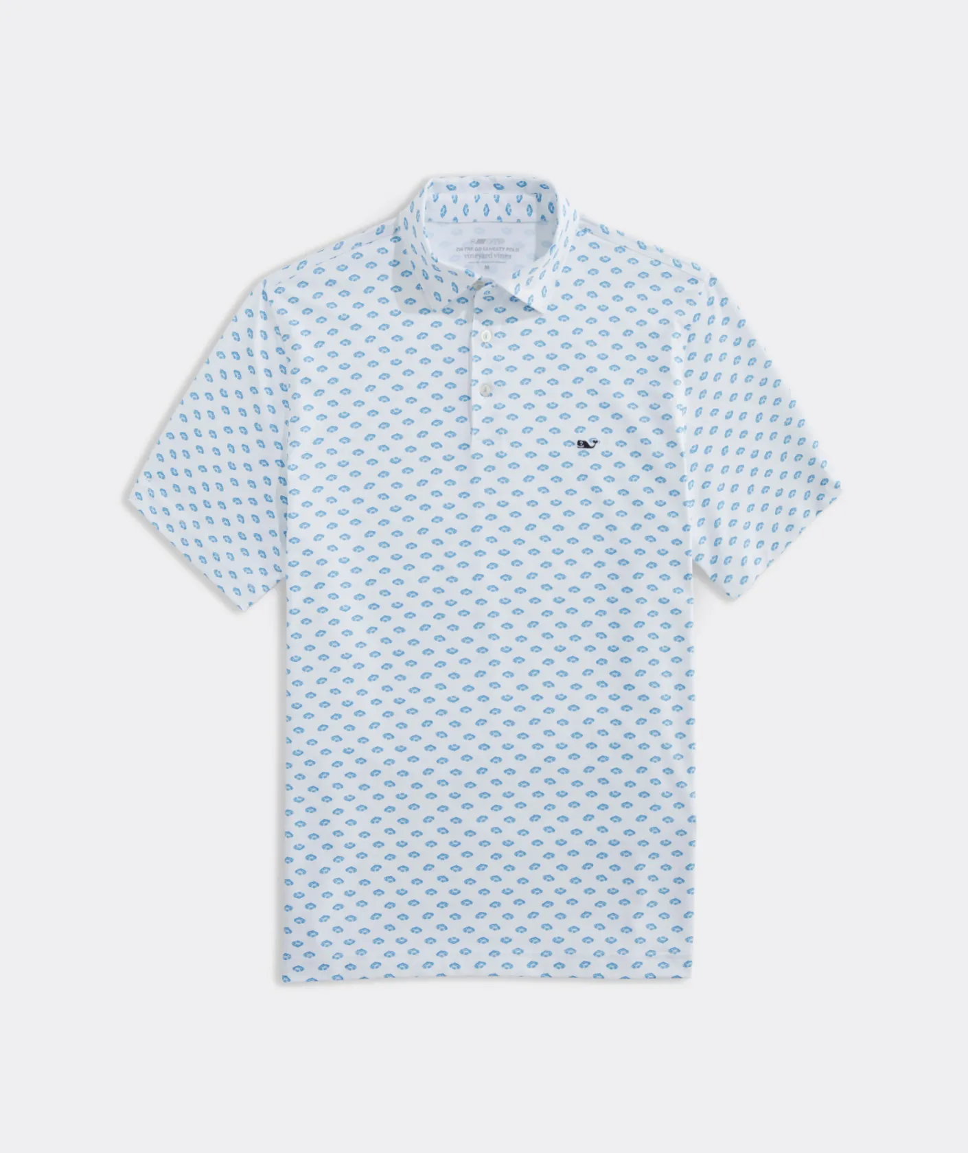 Polos<Vineyard Vines Printed Sankaty Polo Overboard All Wht