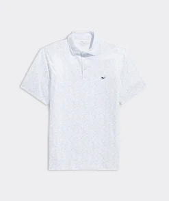 Polos<Vineyard Vines Printed Sankaty Polo Marlin Out Wht Cap