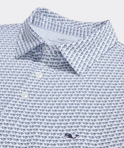 Polos<Vineyard Vines Printed Sankaty Polo Bonefish White Cap