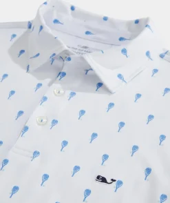 Polos<Vineyard Vines Printed Sankaty Polo Tennis Polo White