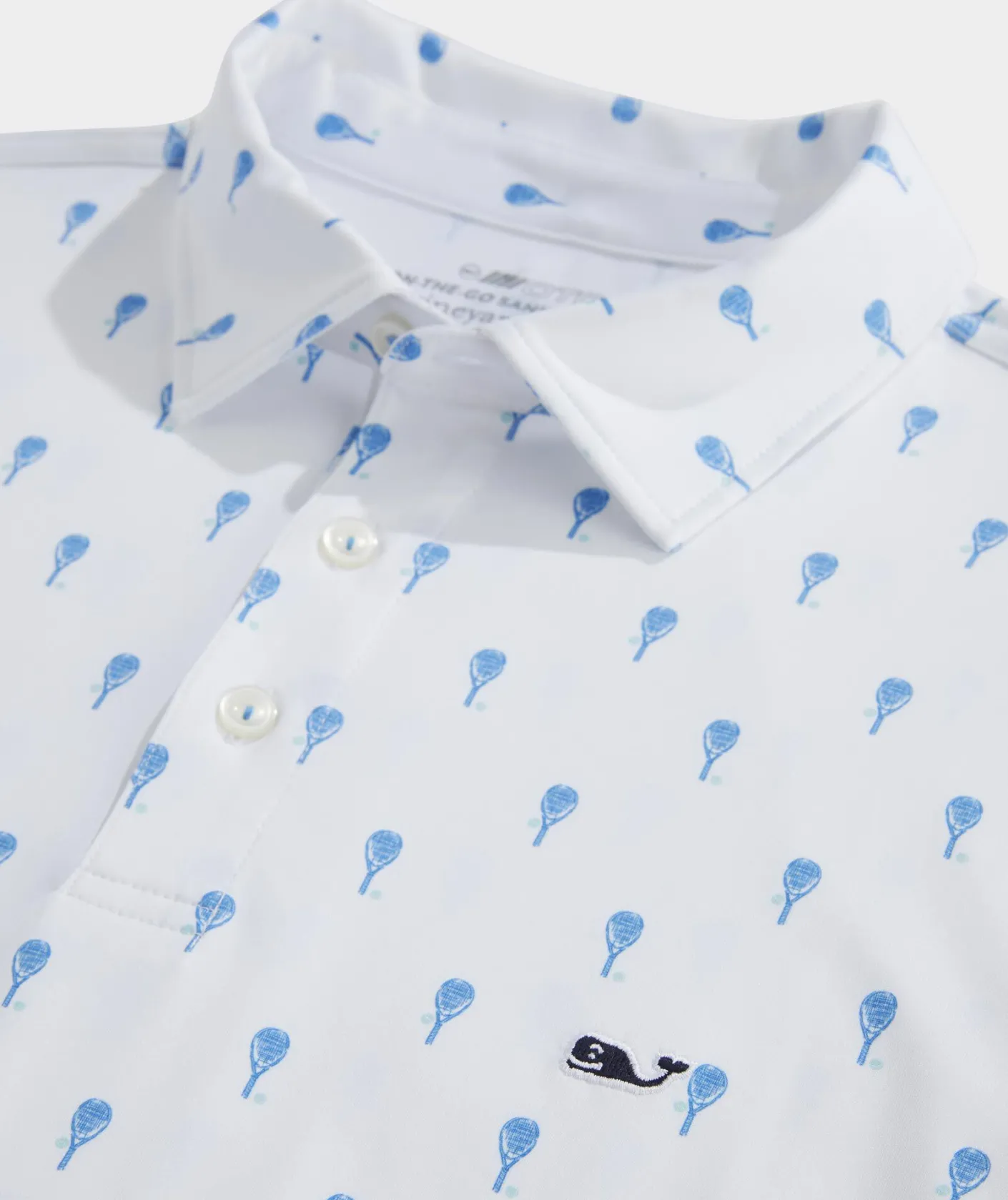 Polos<Vineyard Vines Printed Sankaty Polo Tennis Polo White