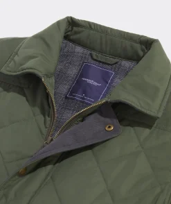 Jackets & Vests<Vineyard Vines Quilted Dorset Jacket Forest Olive