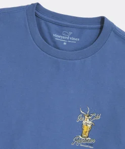 Tees<Vineyard Vines Reinbeer Long-Sleeve Tee Blue Moon