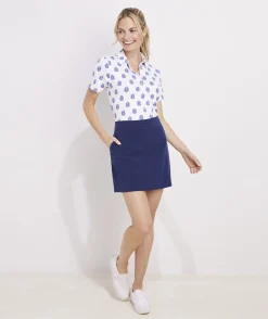 Shorts & Skorts<Vineyard Vines Retro Colorblock Performance Skort Turf Green