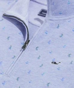 Quarter-Zips<Vineyard Vines Saltwater Quarter-Zip Anchor - Lt Blue Htr