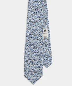 Ties and Bow Ties<Vineyard Vines Sea Breeze Floral Silk Tie Jake Blue