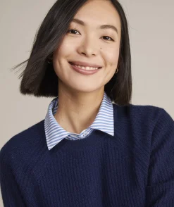Sweaters<Vineyard Vines Seaspun Cashmere Ribbed Crewneck Sweater Tequila Sunrise