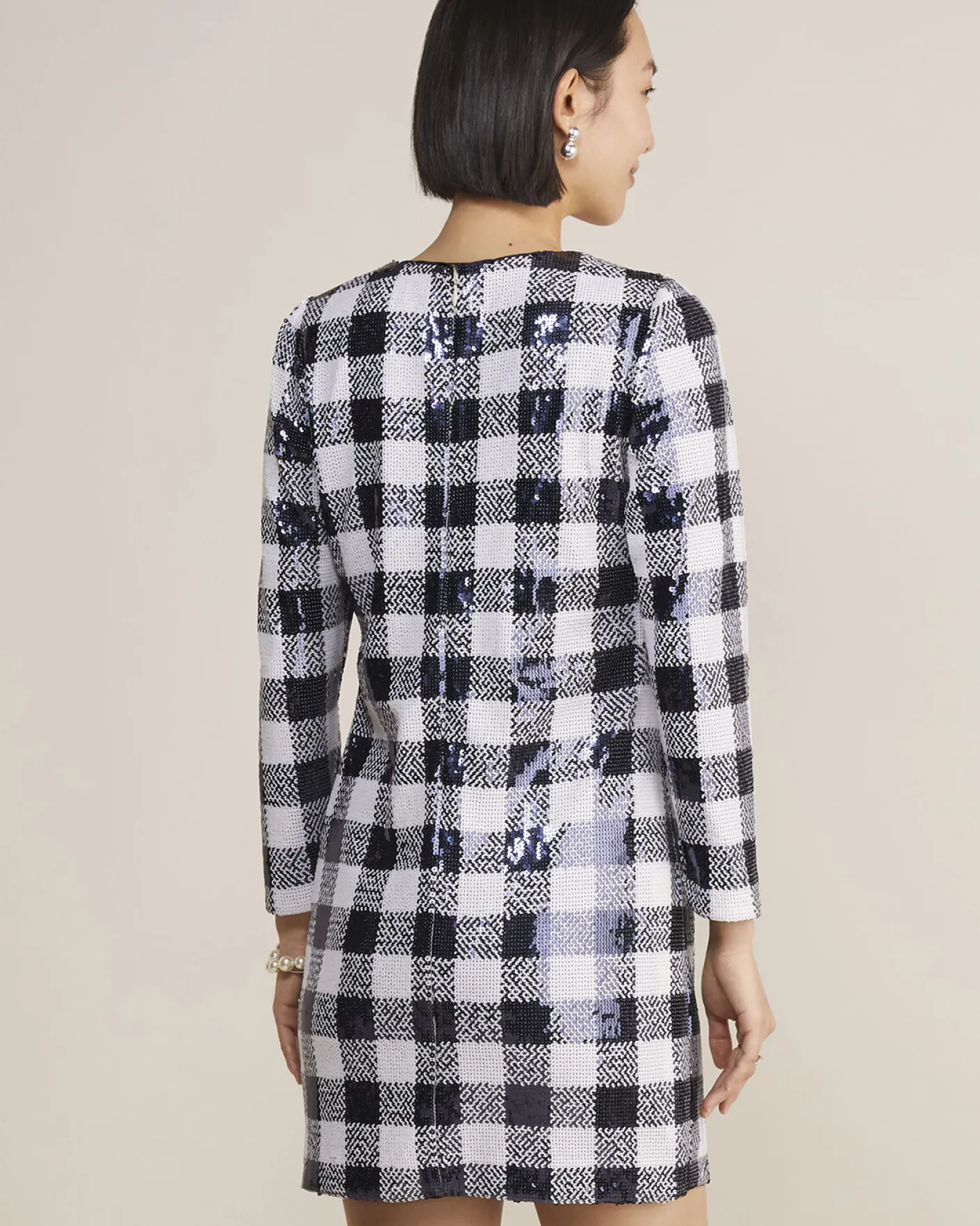 Dresses & Skirts<Vineyard Vines Sequin Check Dress Sequin Gingham-Navy