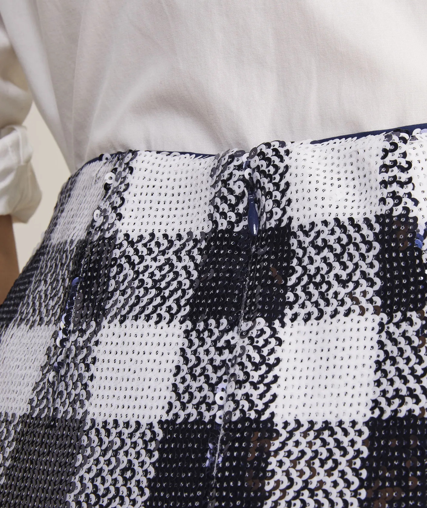 Dresses & Skirts<Vineyard Vines Sequin Check Midi Skirt Sequin Gingham-Navy